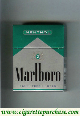 Marlboro Menthol silver and green cigarettes hard box